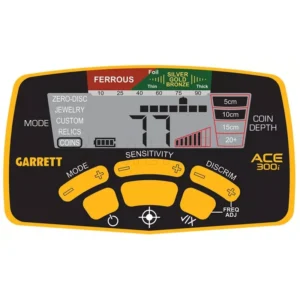 Garrett Ace 300 detector display and controls