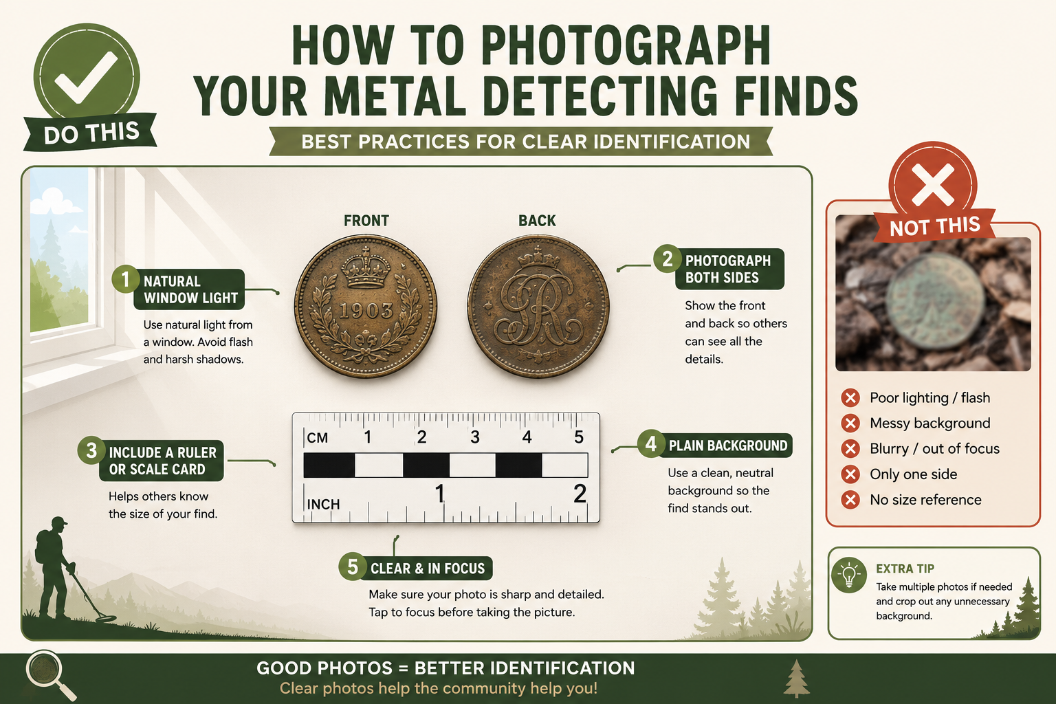 How To Photograph Your Metal Detecting Finds