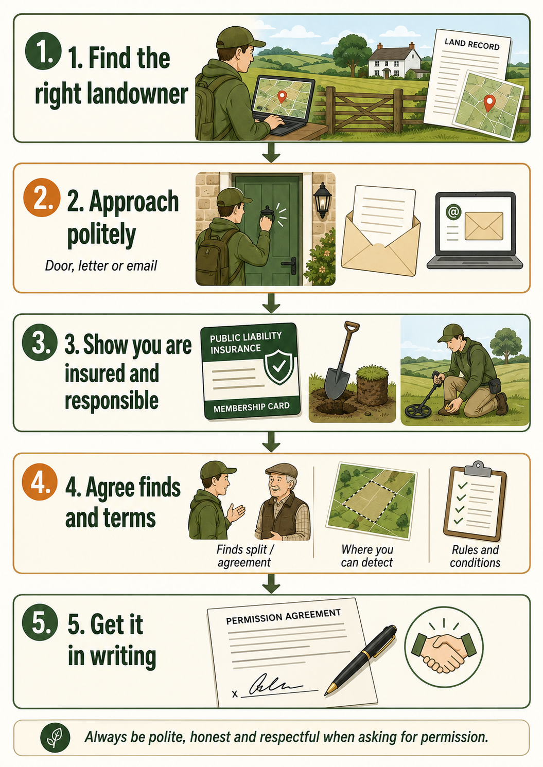 Permission For Metal Detecting Infographic